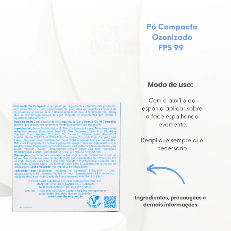 Cosmobeauty Po Compacto Ozonizado FPS 99 Ozonio OX 12g