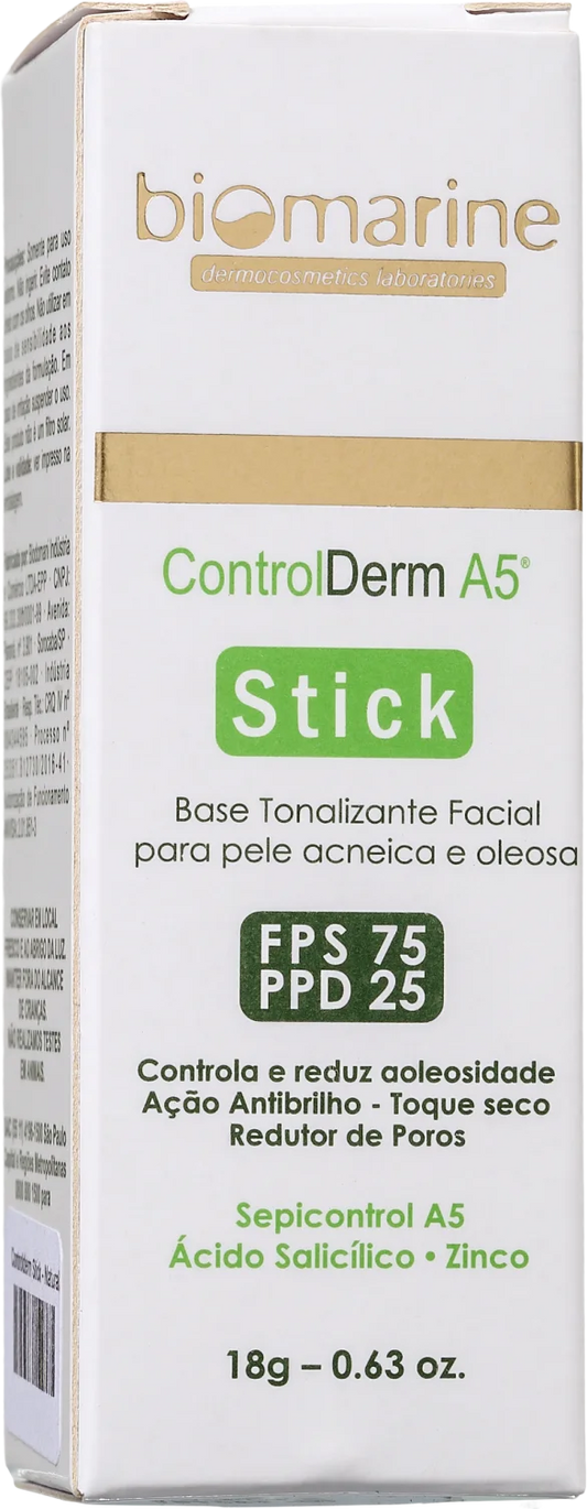 Biomarine Control Derm FPS 75 PPD 25  - Base em Bastão com cor 18g