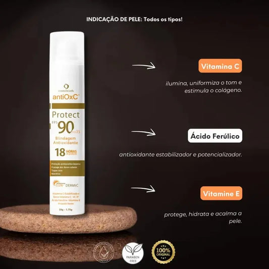 Cosmobeauty Filtro Solar Facial Antiox C Protect FPS 90 50g