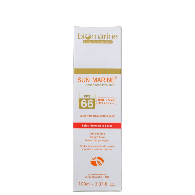 Biomarine Sun Marine Antienvelhecimento FPS 66 - Protetor Solar Facial 100ml