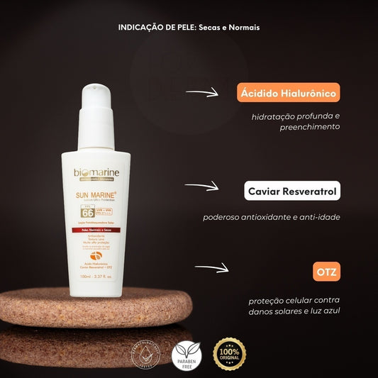 Biomarine Sun Marine FPS 66 Filtro Solar Anti idade 100ml