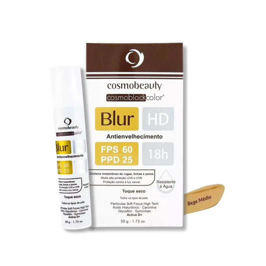 Cosmobeauty Blur HD FPS 60 Filtro Solar Anti Sinais Todas as Peles 50g
