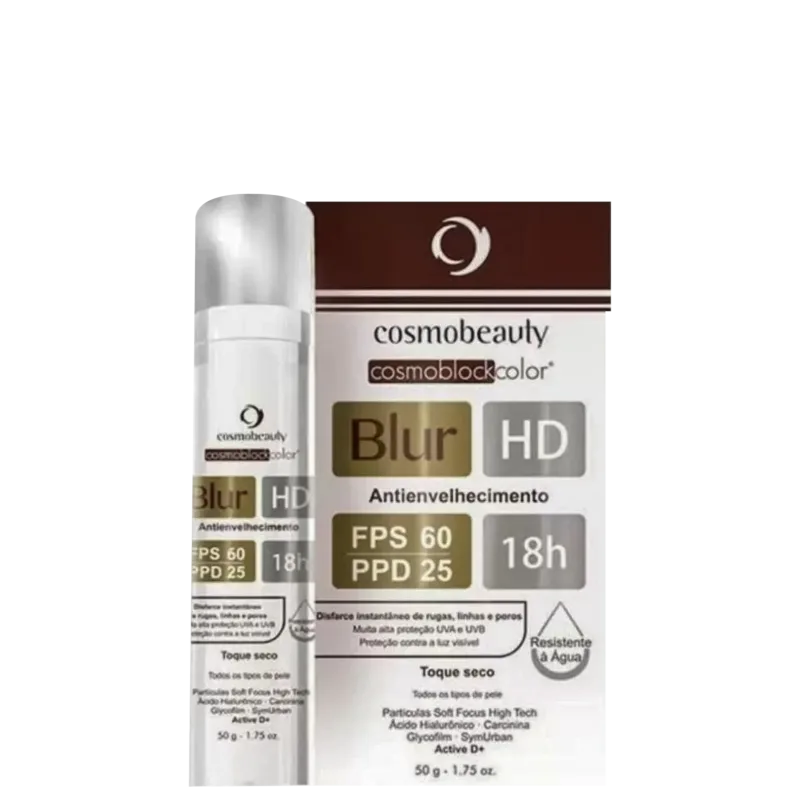 Cosmobeauty Blur HD FPS 60 Filtro Solar Anti Sinais Todas as Peles 50g