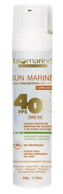 Protetor Solar Pele Oleosa Sun Marine FPS40 Biomarine