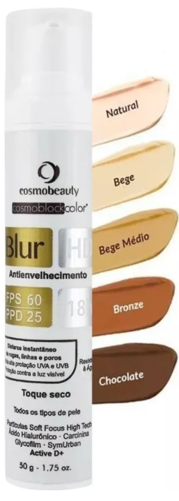 Cosmobeauty Blur HD FPS 60 Filtro Solar Anti Sinais Todas as Peles 50g