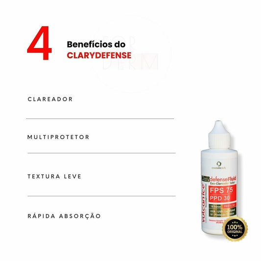 Cosmobeauty Filtro Solar Vulcan Ice Clarydefense FPS 75 50ml