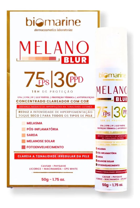 Protetor Solar Melano Blur Fps 75 Clareador Facial - Biomarine