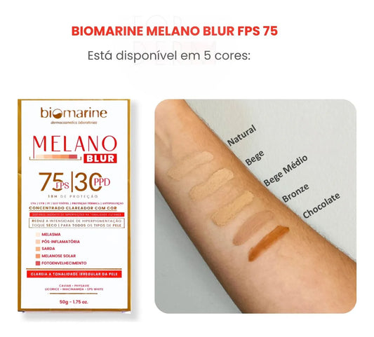 Protetor Solar Melano Blur Fps 75 Clareador Facial - Biomarine