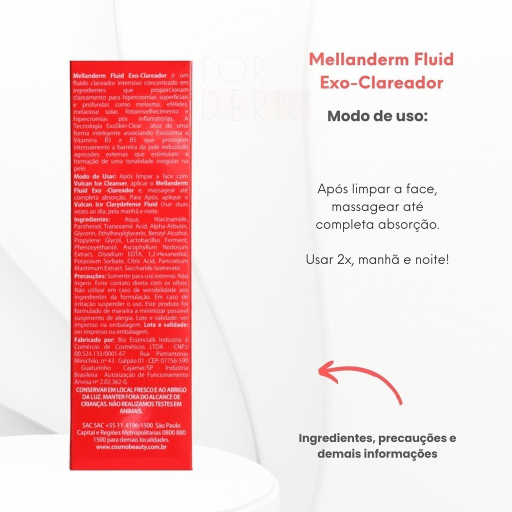 Cosmobeauty Mellanderm Fluid Exo Clareador Melasma 30ml