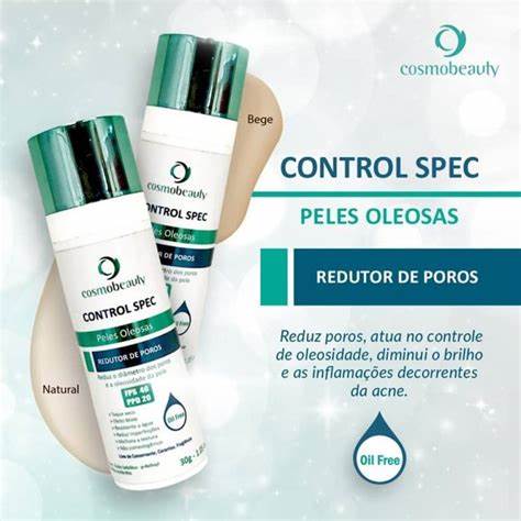 Cosmobeauty Control Spec FPS 40 PPD20 Bege - Filtro Solar Redutor de Poros 30g
