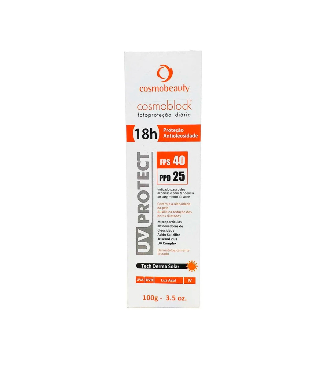 Cosmoblock UV Protect FPS 40 Proteção Antioleosidade 18 hs - 100g