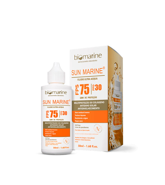 Biomarine Protetor Solar Sun Marine Fluido Acqua Fps 75 50ml