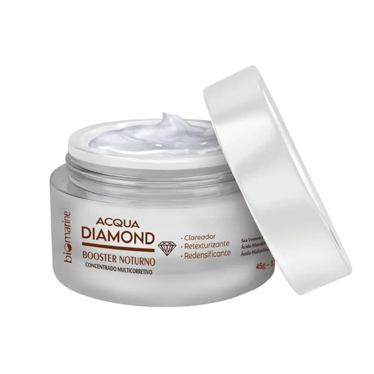 Biomarine Anti Idade Acqua Diamond Booster Noturno Clareador e Firmador 45g