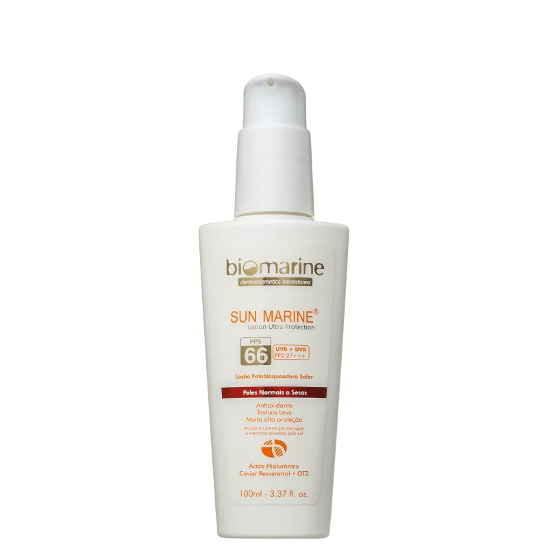 Biomarine Sun Marine Antienvelhecimento FPS 66 - Protetor Solar Facial 100ml