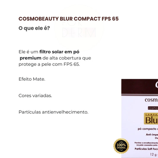 Cosmobeauty Pó com Filtro Compact Blur FPS 65 PPD 21+ 12g