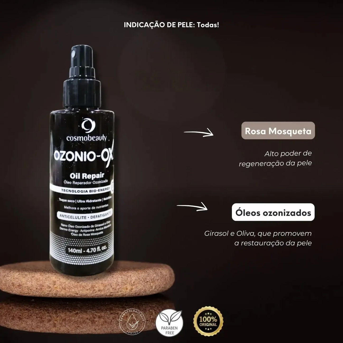 Cosmobeauty Ozonio Ox Oil Repair - Óleo Corporal 140ml