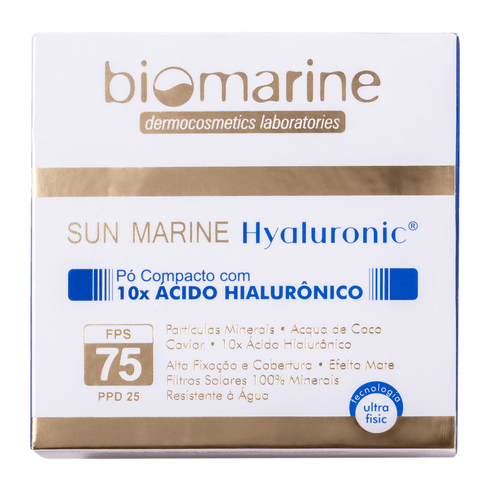 Biomarine Pó Compacto Ácido Hialurônico Hyaluronic FPS 75