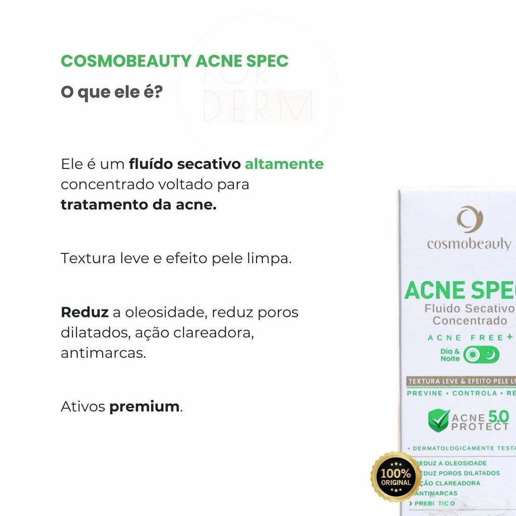 Cosmobeauty Fluído Secativo Acne Spec Concentrado 30ml