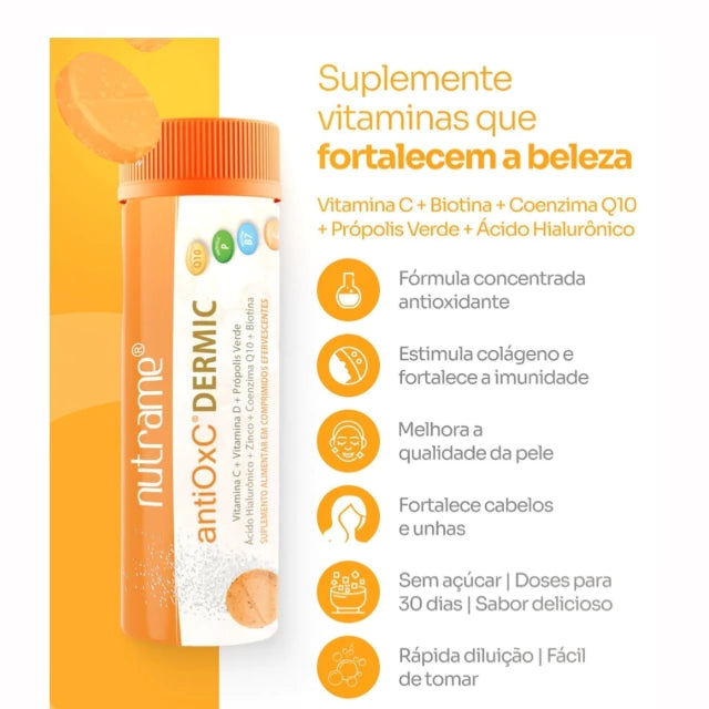 Cosmobeauty Nutrame Antiox C Dermic Suplementos Beleza 10c