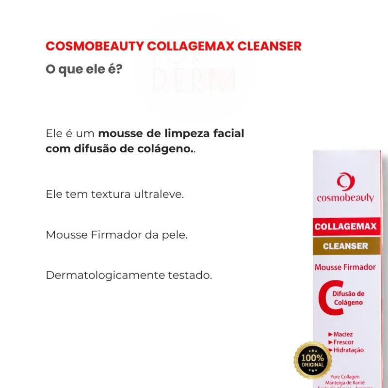 Cosmobeauty Collagemax Cleanser - Mousse de Limpeza Facial 140g