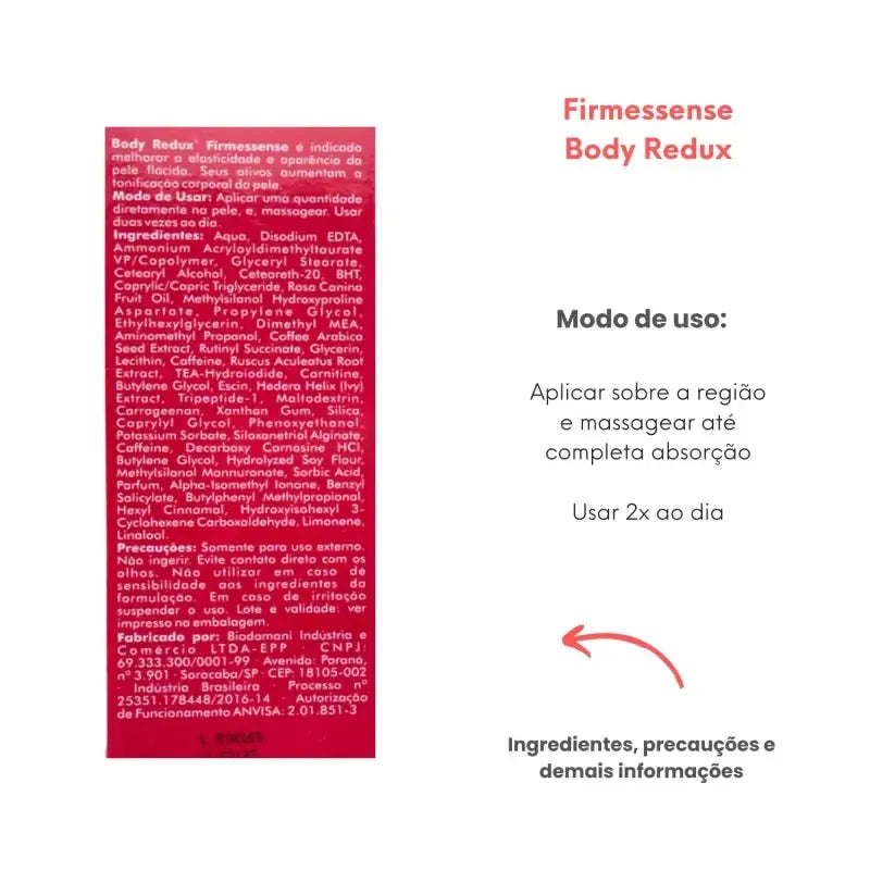Cosmobeauty Creme Corporal Body Redux Firmessense 150g