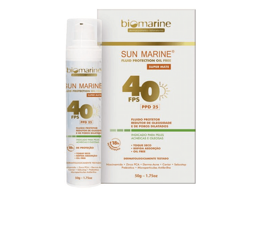 Protetor Solar Pele Oleosa Sun Marine FPS40 Biomarine