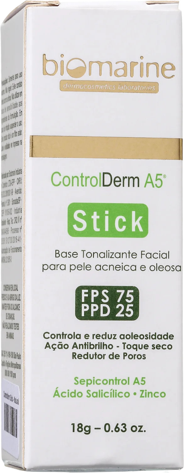 Biomarine Control Derm FPS 75 PPD 25  - Base em Bastão com cor 18g