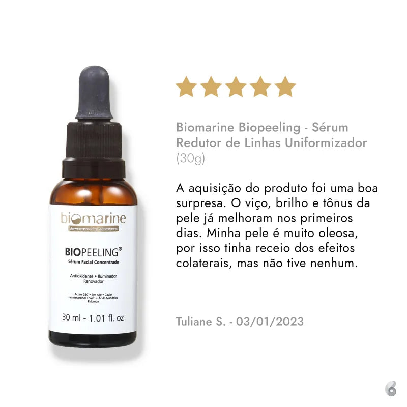 Biomarine Biopeeling - Sérum Redutor de Linhas Uniformizador 30g