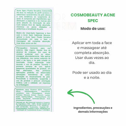 Cosmobeauty Fluído Secativo Acne Spec Concentrado 30ml