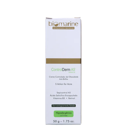 Biomarine Control Derm A5 Controlador de Oleosidade - Creme Hidratante Facial 50ml