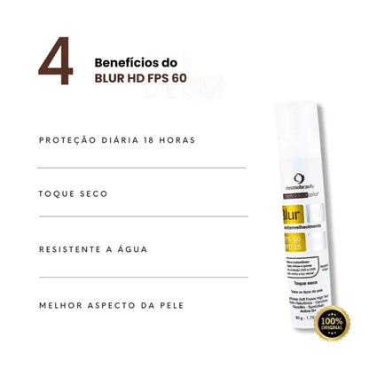 Cosmobeauty Blur HD FPS 60 Filtro Solar Anti Sinais Todas as Peles 50g
