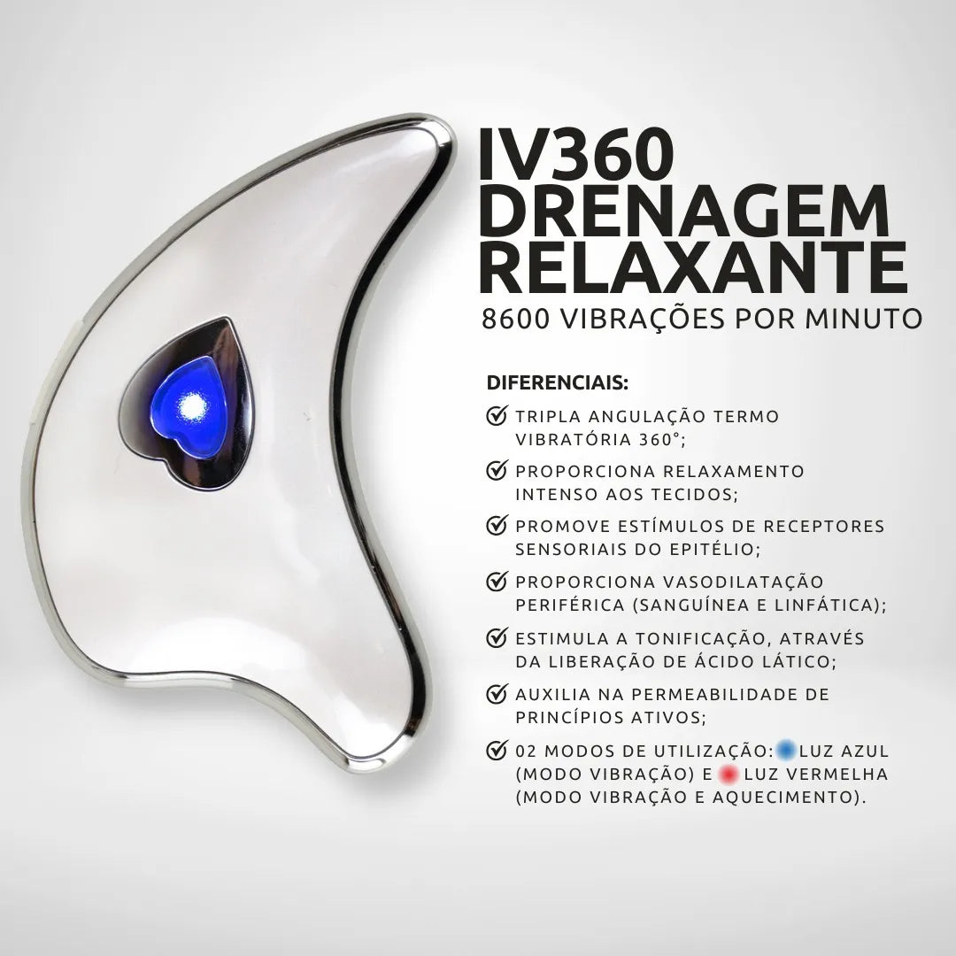 Iv360 Massageador Termo Vibracional/tonifica Rosto E Pescoço 127/220v Branco