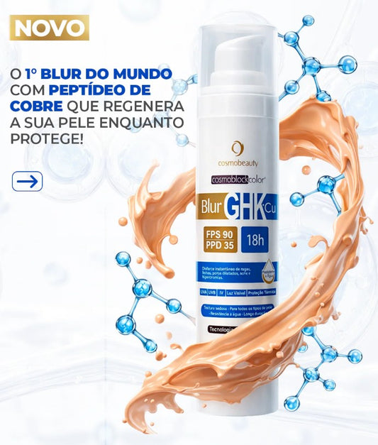 Cosmobeauty Blur GHK-Cu Protetor Solar Rejuvenescedor FPS 90 60g Cores