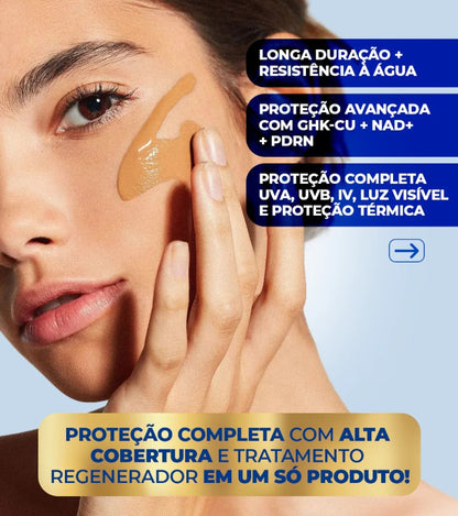 Cosmobeauty Blur GHK-Cu Protetor Solar Rejuvenescedor FPS 90 60g Cores